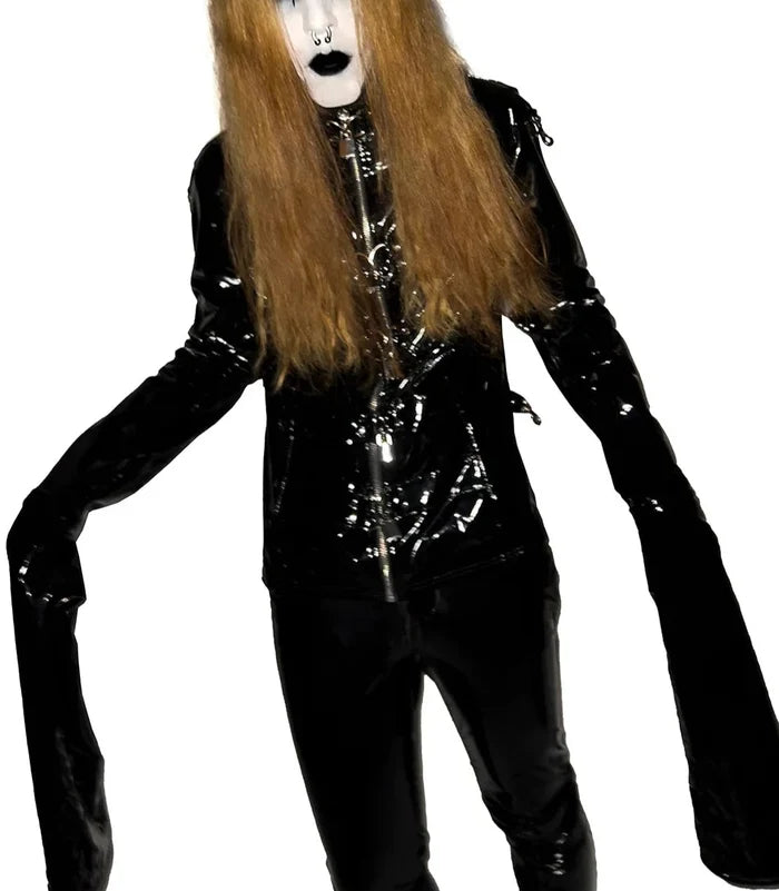 model showing front of jacket