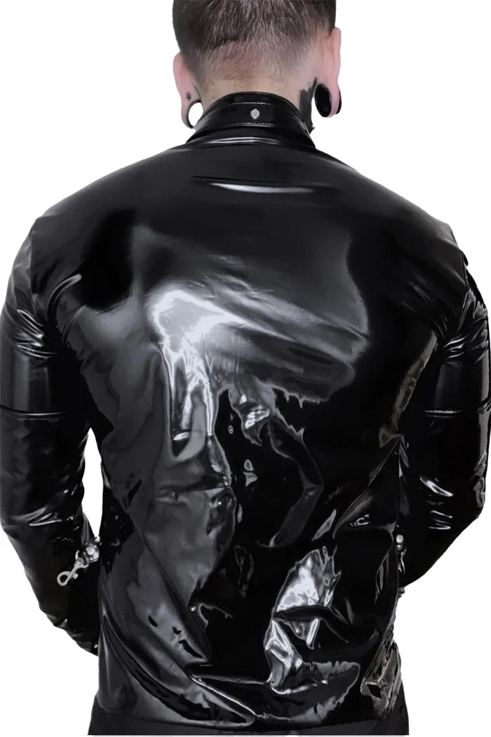 model showing back of jacket