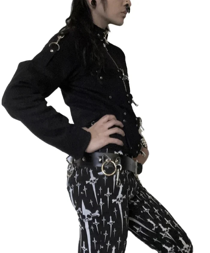 model showing side of jacket