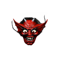 front of mask