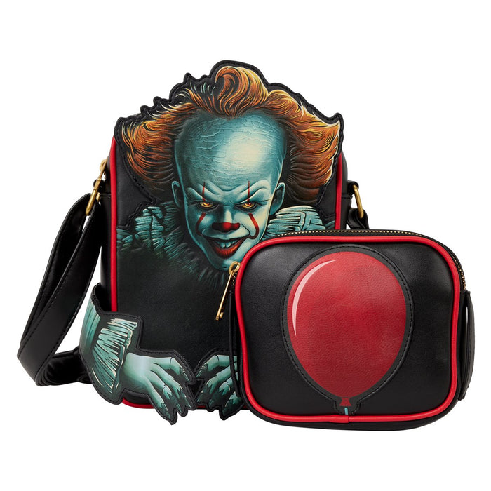 front of backpack on display with white background