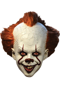 front of mask on display