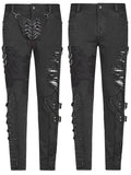 front and back of pants on mannequin