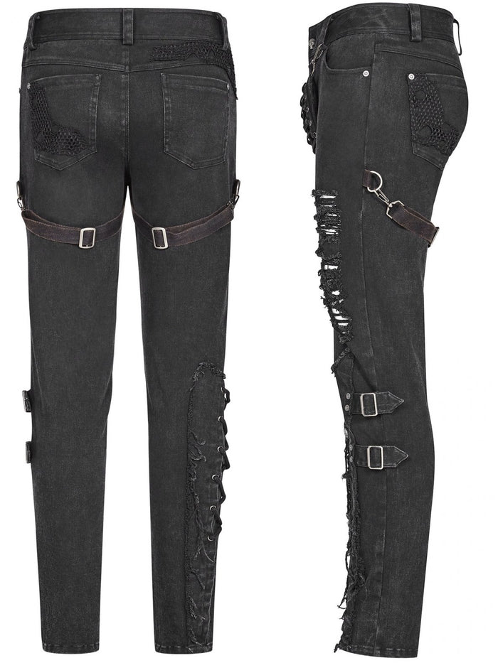 front and side of pants on mannequin