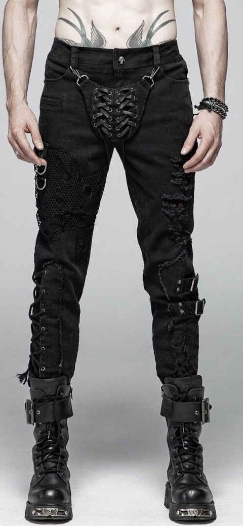 model showing front of pants