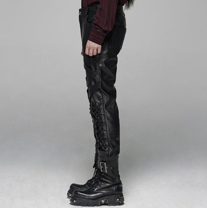 model showing side  of pants