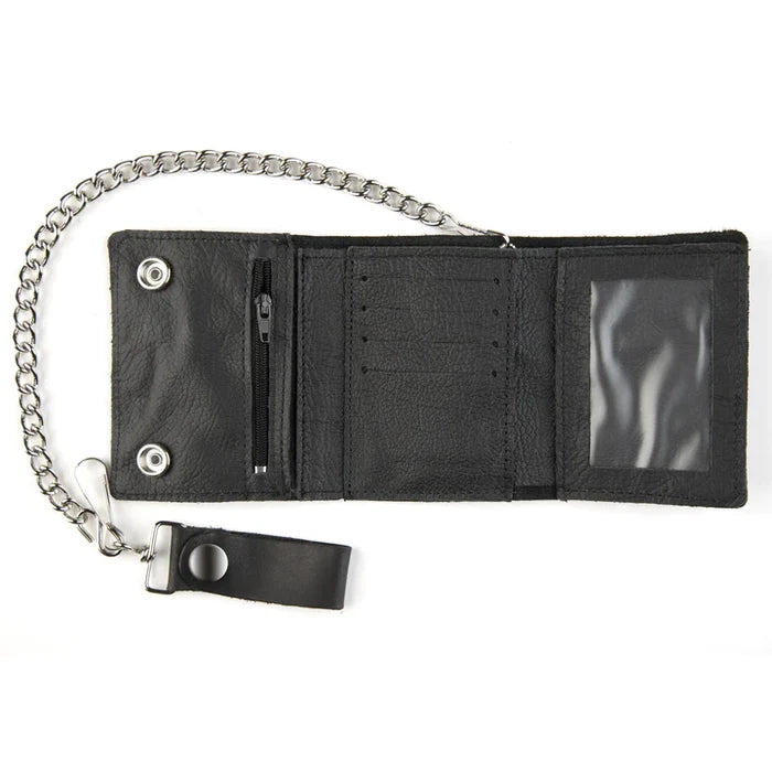 inside of wallet on display