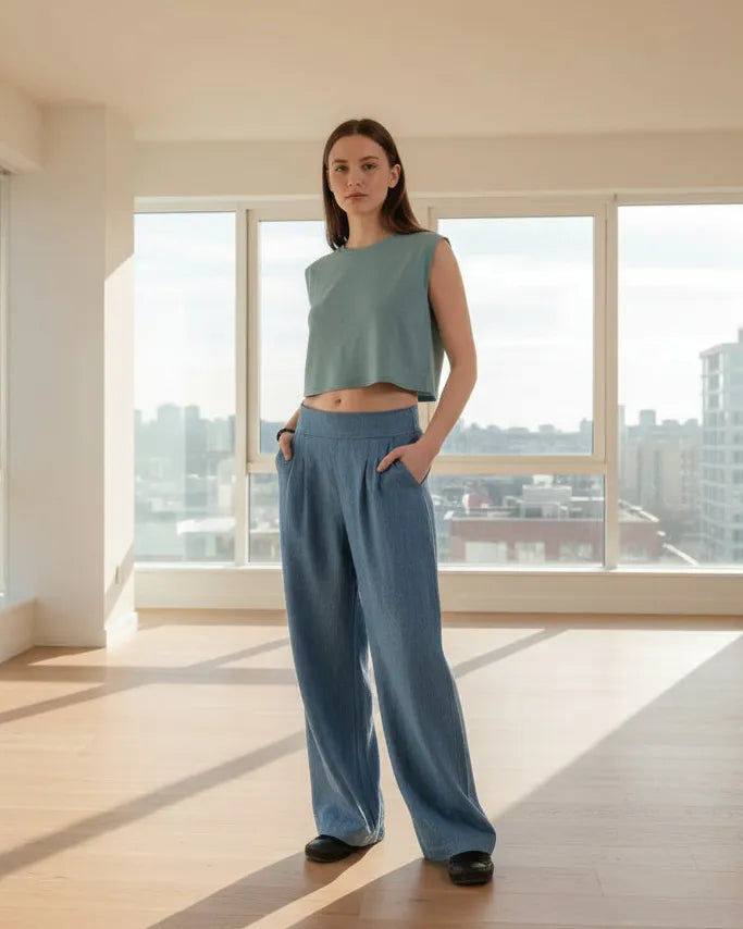 LAURENCE Chanvre - Pantalon