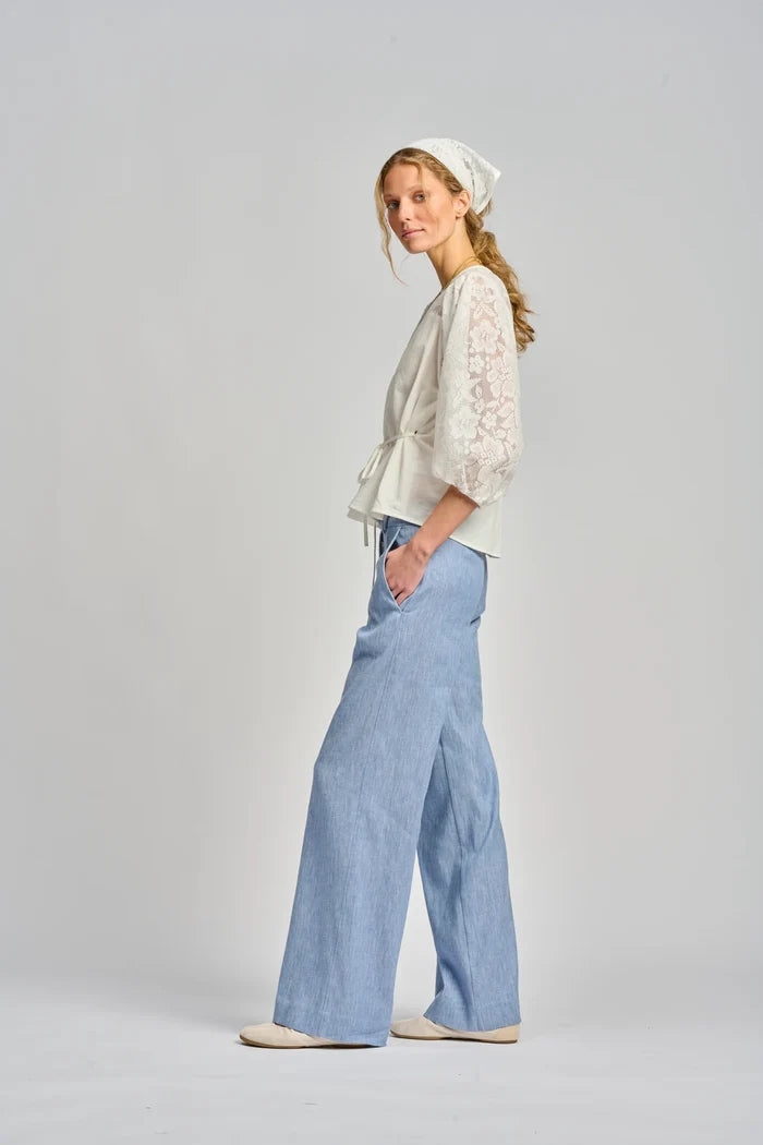 LE FILET LACE TOP in Antique White from Le Stripe