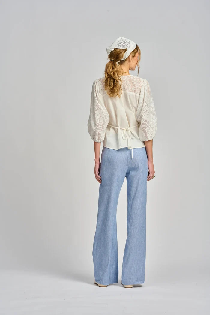 LE FILET LACE TOP in Antique White from Le Stripe