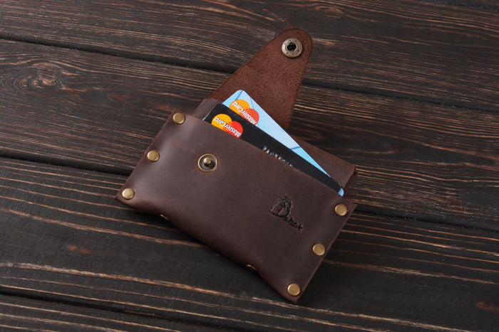 Leather cardholder Brown maxi