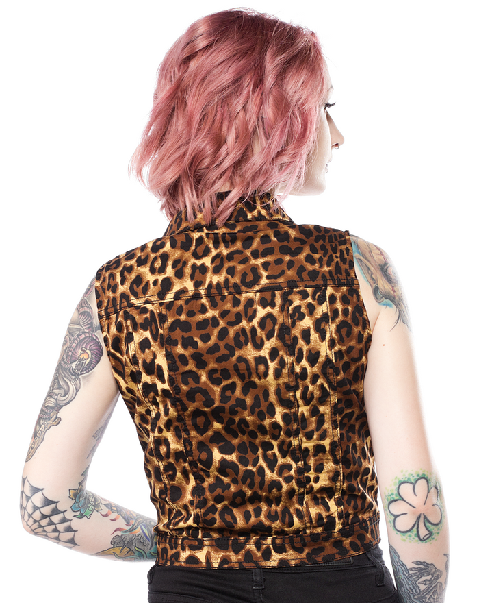 model showing back of vest