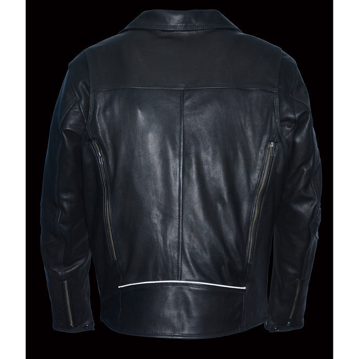 back of jacket on display