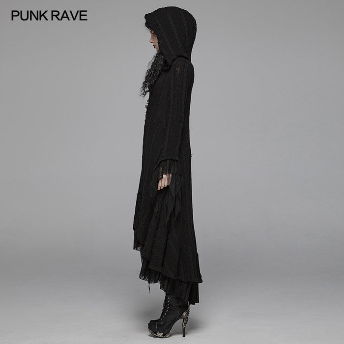 model showing side of hoodie