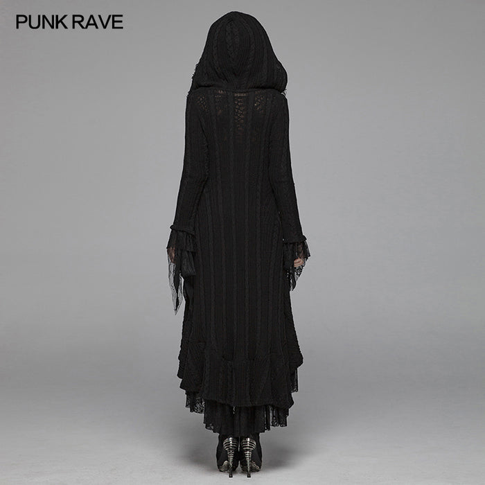 model showing back of hoodie