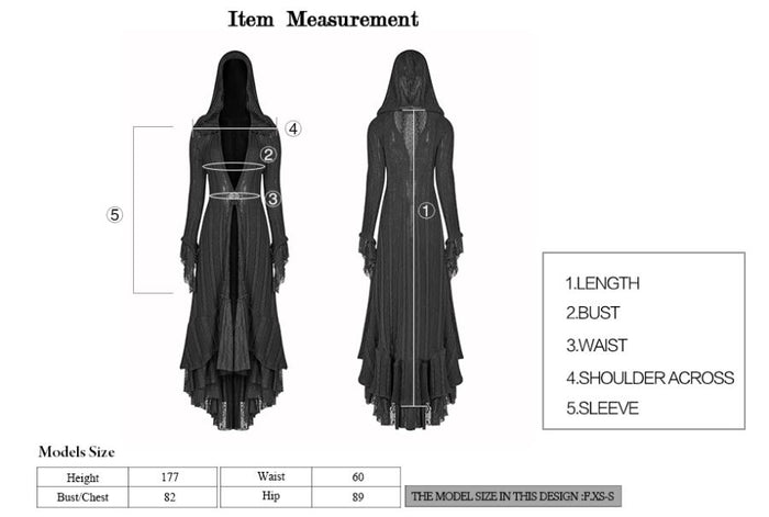 Long Gothic Sweater Style Knitted Hoodie