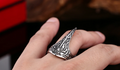 model wearing ring