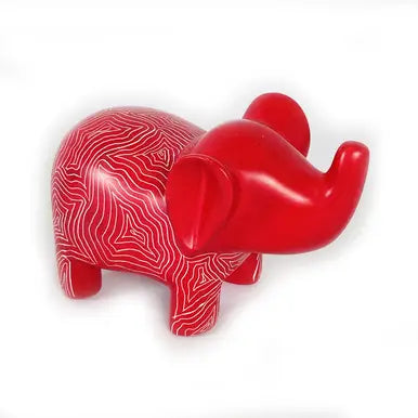 Maasai Red and White Elephant