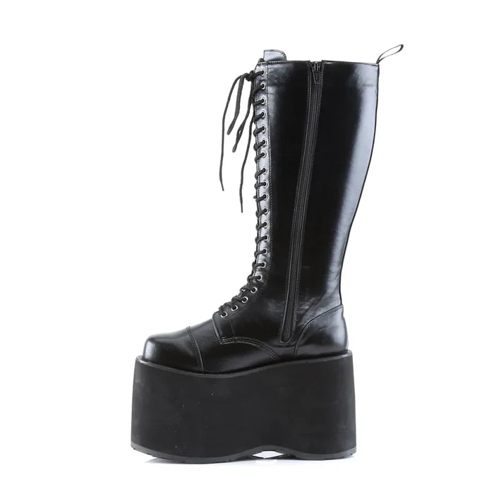 side of boots on display