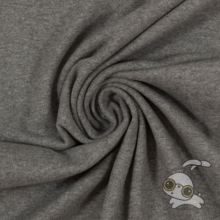 Melange Medium Gray Ribbing, 240 gsm