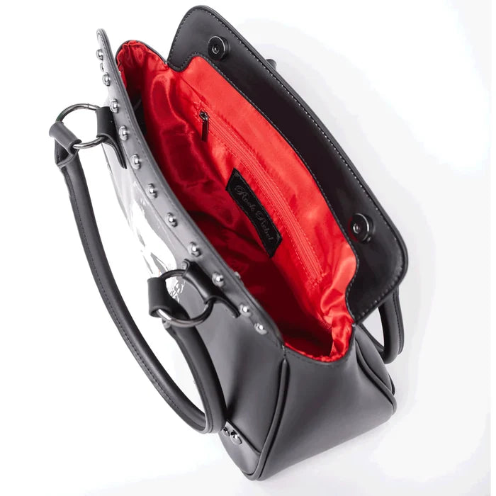 inside of bag on display