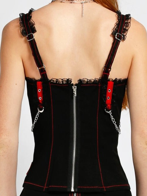 model showing back of top