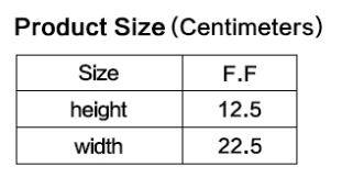 size chart / dimension chart