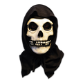 front of mask on display