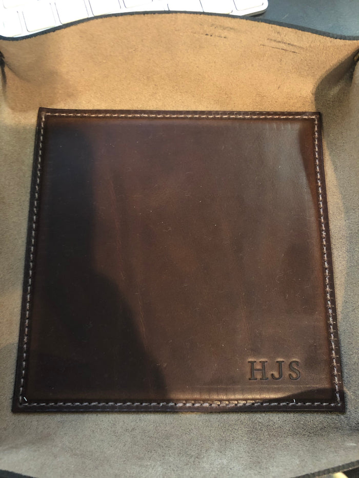 Monogrammed Leather Valets