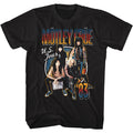 black unisex motley crue shirt with logo and us tour poster 1983 with text that reads "u.s. tour '83"