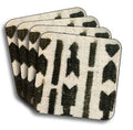 Mud Cloth White Beverage Coaster