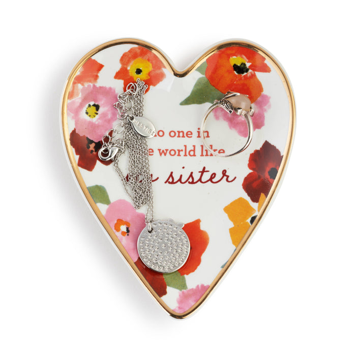 My Sister Art Heart Trinket Dish