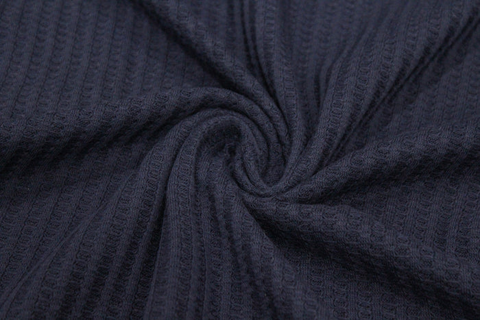 Navy Waffle Knit BIG