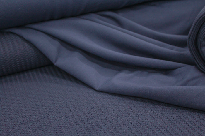 Navy Waffle Knit BIG