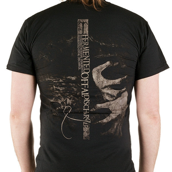model showing back of shirt