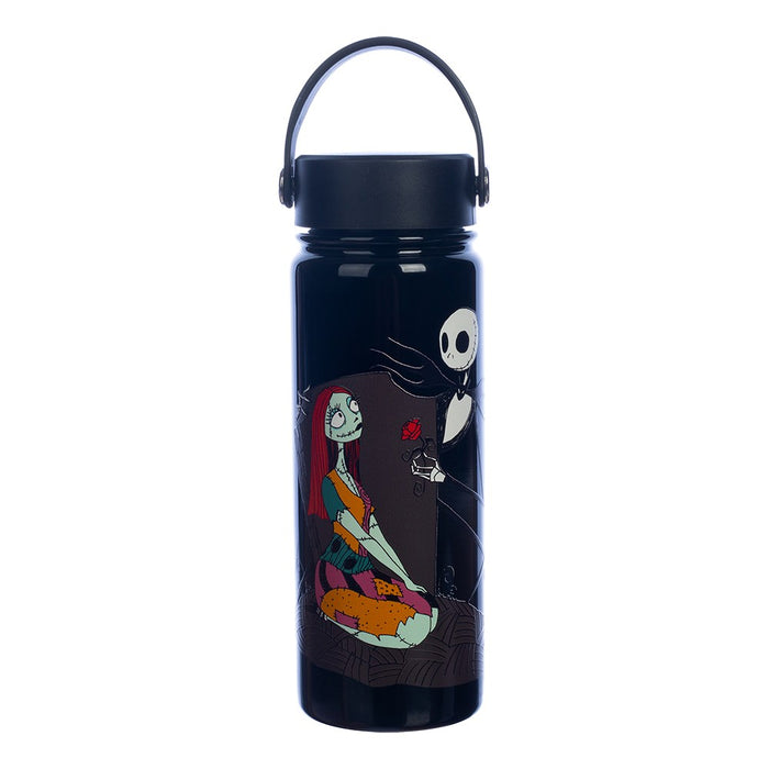 front of bottle on display