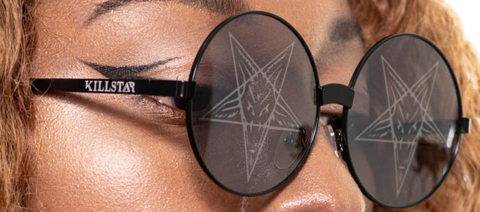 model showing side of glasses