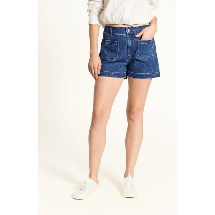 Oat NYC High Rise Patch Short in Herri Dark - Romantiques