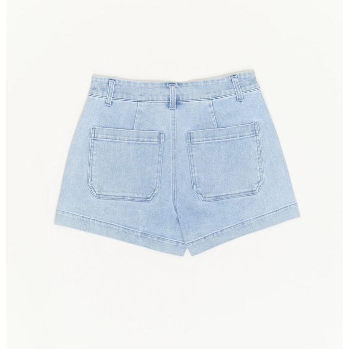 Oat NYC High Rise Patch Short in Powder Light - Romantiques