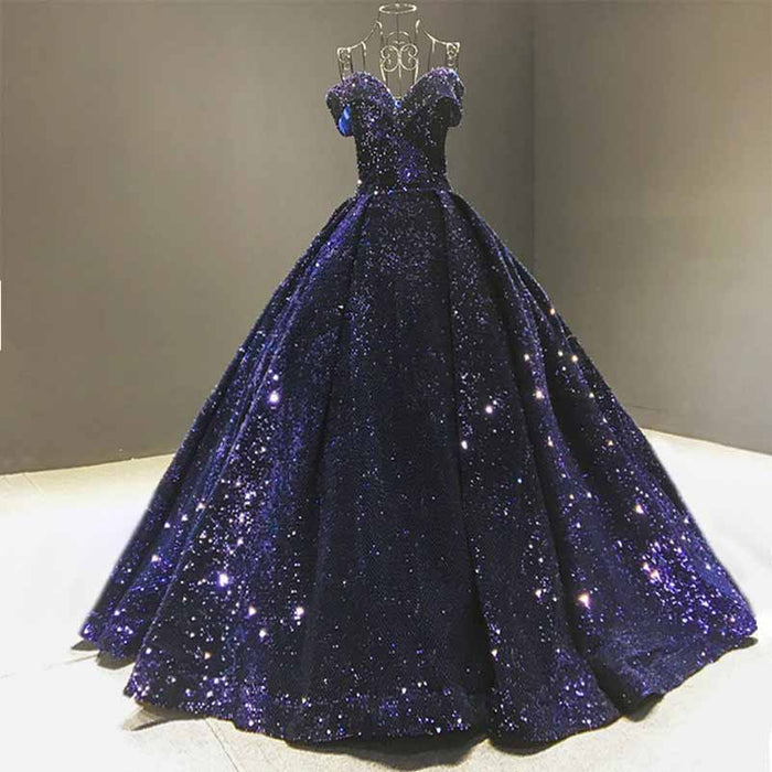 Dark Blue Floor Length / S
