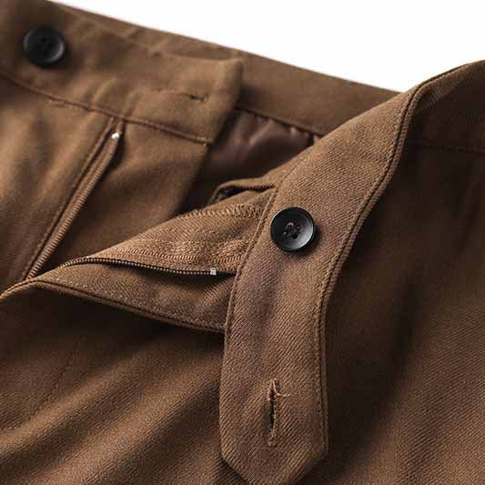 One Button Coffee Pantsuit Fitted Blazer + Mid-High Rise Trousers Pantsuit Suit Formal Wear