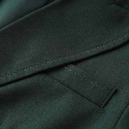 One Button Dark Green Pantsuit Fitted Blazer + Mid-High Rise Trousers Pantsuit Suit Formal Wear