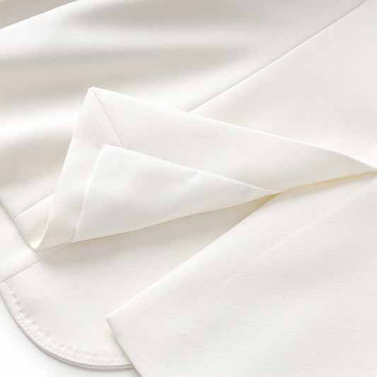 One Button White Pantsuit Fitted Blazer + Mid-High Rise Trousers Pantsuit Suit Formal Wear