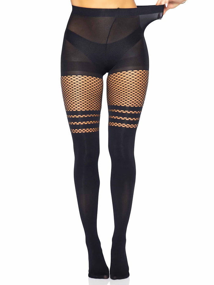 model showing front of pantyhose