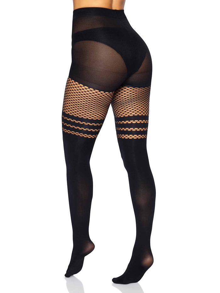 model showing back of pantyhose