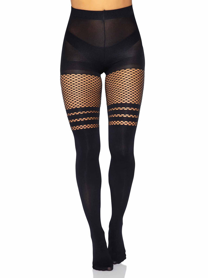 model showing front of pantyhose