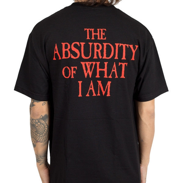 model showing back of shirt
