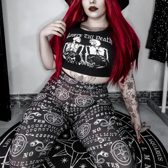 model showing front of leggings