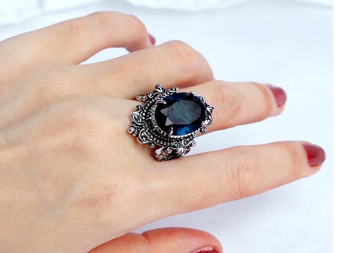 model wearing ring