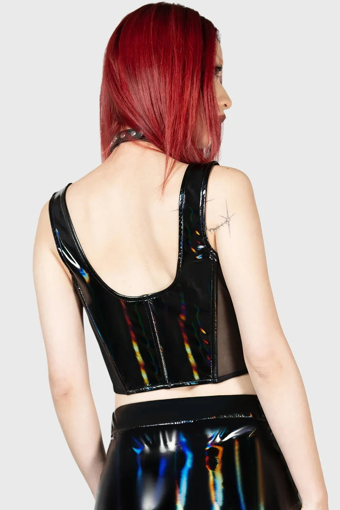 model showing back of top